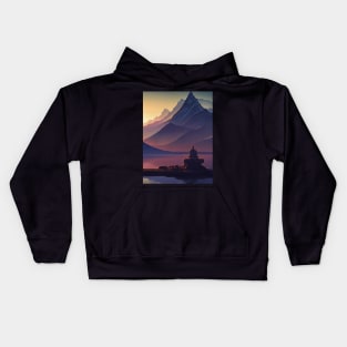 Fantasy landscape for meditation Kids Hoodie